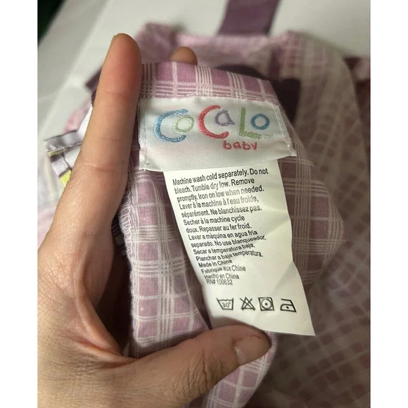 2 CoCaLo Baby Sugar Plum Window Valance Purple Check - Picture 4 of 5